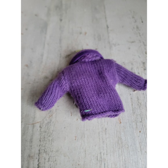 Unique miniature purple sweater vintage fashion ornament Xmas Plush - Picture 4 of 6